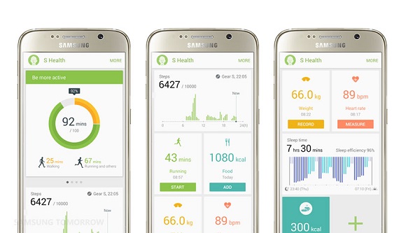 نحوه کار samsung health